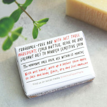 Load image into Gallery viewer, Sensitive Skin Soap 100% Natural Vegan Plastic-free