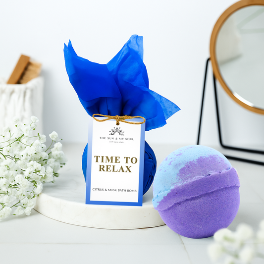 Time to Relax - Uplifting Citrus, Musk Bath Bomb Fizzer