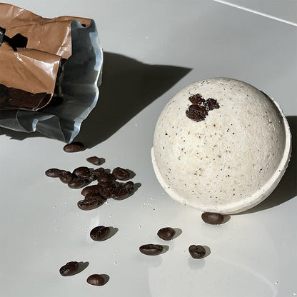 Cappuccino and Coffee Bean Bath Bomb-2