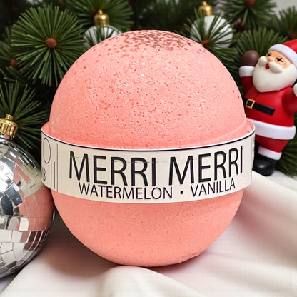 Marry Christmas Watermelon Vanilla Bath Bomb-2