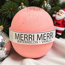 Load image into Gallery viewer, Marry Christmas Watermelon Vanilla Bath Bomb-2
